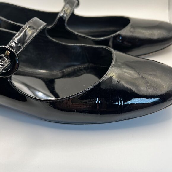 Larroude Womens Size 5 Shoes Blair Patent Black Leather Mary Jane Flats - Picture 11 of 11